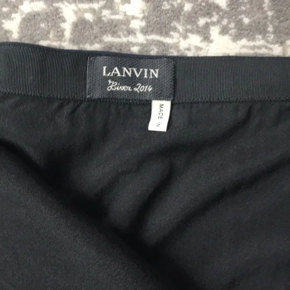 Authentic Lanvin Navy Blue wool mini skirt